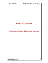 Đề tài Thiết kế máy biến áp điện lực 3 pha