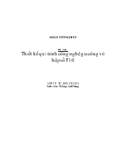 Đề tài Thiết kế qui trình công nghệ gia công vỏ hộp số F10