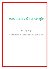 Đồ án Kỹ thuật tính toán và thiết kế cơ cấu nâng