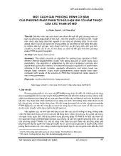 Kết quả nghiên cứu và ứng dụng - Một cách giải phương trình cơ bản của phương pháp phần tử hữu hạn khi có hàm thuộc của các tham số mờ