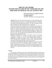 Kiểm tra thực nghiệm phương pháp xác định vết nứt trong dầm chịu uốn bằng phân tích wavelet của các chuyển vị tĩnh
