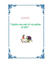 Luận văn Nghiên cứu một số sản phẩm từ khế
