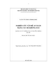 Luận văn Nghiên cứu vấn đề an toàn mạng cục bộ không dây