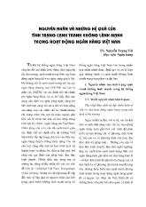 Nguyên nhân và những hệ quả của tình trạng cạnh tranh không lành mạnh trong hoạt động ngân hàng Việt Nam