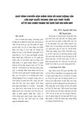 Quá trình chuyến hóa chính sách vàhoạt động của liên hợp quốc trong lĩnh vực phát triển kể từ sau chiến tranh thế giới thứ hai đến nay