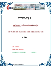 Tiểu luận Điều khiển máy điện: Tìm hiểu mạch điều khiển động cơ máy xúc