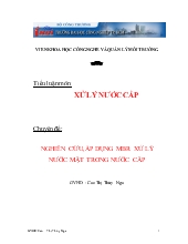 Chuyên đề Nghiên cứu, áp dụng MBR xử lý nước mặt trong nước cấp