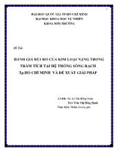Đề tài Đánh giá rủi ro của kim loại nặng trong trầm tích tại hệ thống sông rạch TP Hồ Chí Minh và đề xuất giải pháp