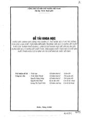 Đề tài Khảo sát, đánh giá công tác quản lý, thu gom, xử lý và tác động của các loại chất thải rắn đối môi trường bãi xử lý chôn lấp chất thải của thành phố pleiku, làm cơ sở khoa học để lập dự án xây dựng bãi xử lý chôn lấp chất thải, tận dụng chất thải h
