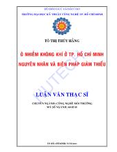 Đề tài Ô nhiễm không khí ở thành phố Hồ Chí Minh, nguyên nhân và biện pháp giảm thiểu
