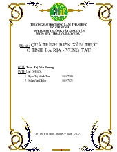 Đề tài Quá trình biển xâm thực ở tỉnh Bà Rịa - Vũng Tàu
