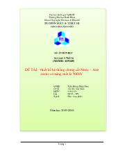 Đề tài Thiết kế hệ thống chưng cất nước – Axit axetic có năng suất là 500l/h