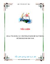 Đề tài Ứng dụng các chất hoạt động bề mặt trong mỹ phẩm dành cho nam
