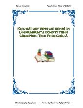Khảo sát quy trình chếbiến mì ăn liền mummum tại công ty TNHH công nghệ thực phẩm Châu Á