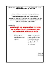 Nghiên cứu qui hoạch chỉnh trị sông hạ du Đồng Nai - Sài gòn tại khu vực biến đổi lòng dẫn trọng điểm