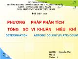 Phương pháp phân tích tổng số vi khuẩn hiếu khí determination aerobic colony (plate) count