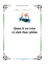 Quản lí an toàn vệ sinh thực phẩm