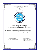 Tiểu luận Môn học công nghệ sinh học đại cương
