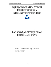 Báo cáo bao bì thực phẩm bao bì lạnh đông