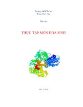 Báo cáo Thực tập môn hóa sinh