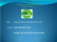 Chủ đề Bao bì tiên tiến - Bao bì thực phẩm thủy sản