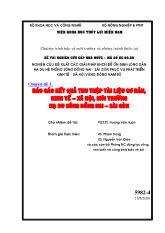 Chuyên đề Kết quả thu thập tài liệu cơ bản, kinh tế – Xã hội, môi trường hạ du sông Đồng Nai – Sài Gòn