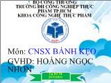 Công nghệ sản xuất bánh kẹo - Hương và chất màu thực phẩm
