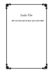 Đề tài Bảo quản rau quả lên men