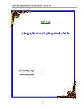 Đề tài Công nghệ sản xuất giống nấm Linh Chi