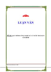 Đề tài Quy trình công nghệ xử lý nước thải khu công nghiệp Tân Bình