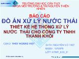 Đề tài Thiết kế hệ thống xử lý nước thải cho công ty TNHH Thanh Khôi