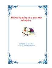Đề tài Thiết kế hệ thống xử lý nước thải mía đường