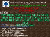 Đề tài Tìm hiểu công nghệ xử lý nước thải dệt nhuộm ở công ty cổ phần dệt may – Đầu tư – Thương mại Thành Công