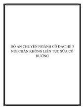 Đồ án Chuyên ngành cô đặc hệ 3 nồi chân không liên tục sữa có đường