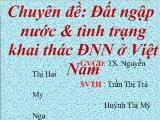 Đồ án Đất ngập nước và tình trạng khai thác đất ngập nước ở Việt Nam