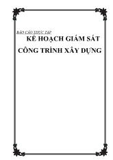 Kế hoạch giám sát công trình xây dựng