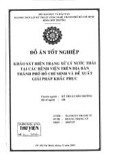 Khảo sát hiện trạng xử lý nước thải tại các bệnh viện trên địa bàn thành phố Hồ Chí Minh và đề xuất giải pháp khắc phục