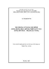 Khóa luận Mô phỏng lũ bằng mô hình sóng động học (kw1d) trên lưu vực sông Bến Hải – Trạm gia vòng