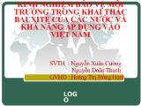 Kinh nghiệm bảo vệ môi trường trong khai thác bauxite của các nước và khả năng áp dụng vào Việt Nam
