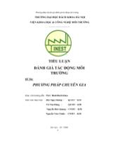 Phương pháp chuyên gia đánh giá tác động môi trường