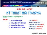 Tìm hiểu công nghệ xử lý nước cấp từ nguồn nước mặt