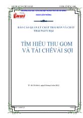 Tìm hiểu thu gom và tái chế vải sợi