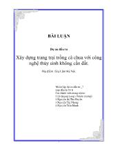 Xây dựng trang trại trồng cà chua với công nghệthủy sinh không cần đất