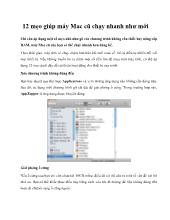 12 mẹo giúp máy Mac cũ chạy nhanh như mới