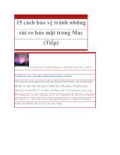 15 cách bảo vệ tránh những rủi ro bảo mật trong Mac