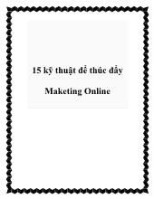 15 kỹ thuật để thúc đẩy Maketing Online