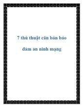 7 thủ thuật căn bản bảo đảm an ninh mạng