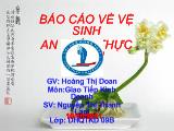 Báo cáo Về vệ sinh an toàn thực phẩm