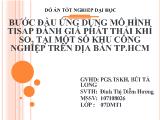 Bước đầu ứng dụng mô hình tisap đánh giá phát thải khí SO2 tại một số khu công nghiệp trên địa bàn TP Hồ Chí Minh