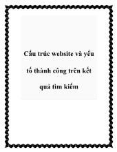 Cấu trúc website và yếu tố thành công trên kết quả tìm kiếm